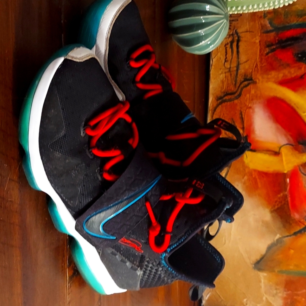 Nike Men's LeBron XIV14 Premium Red Carpet Black White Glass